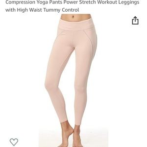 compression workout leggings with tummy control